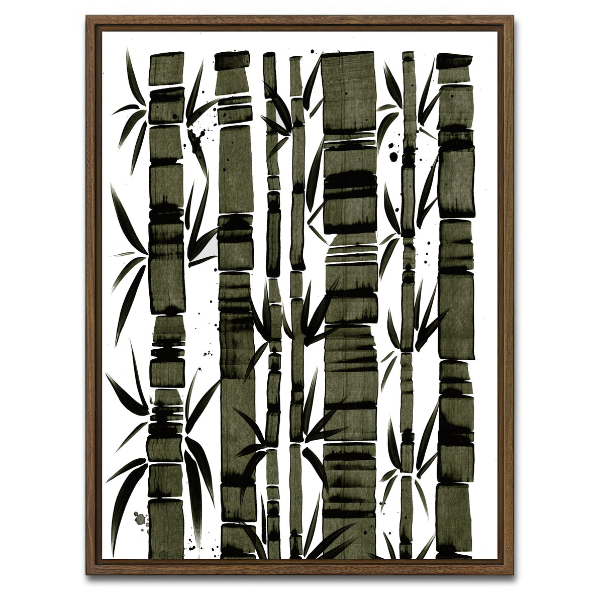 AUTO-MOCKUP WHITE | Bamboo | 1 Piece | Walnut Framed Canvas | group=3x4