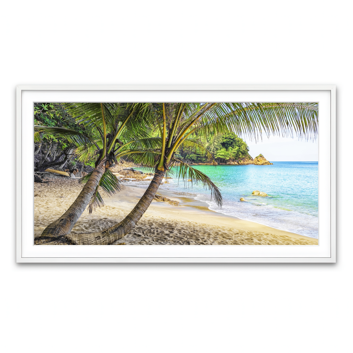Framed Print 2x1 White