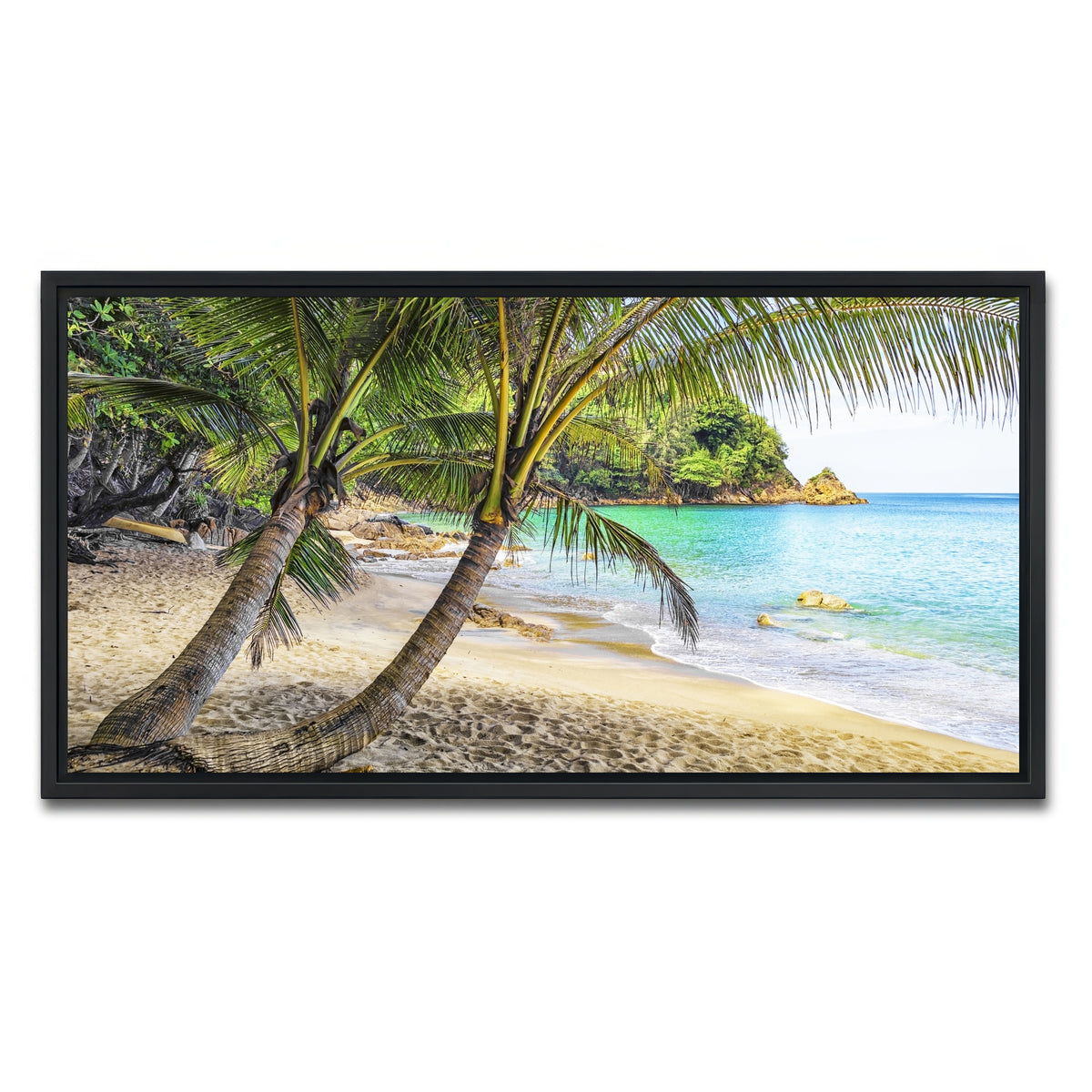 AUTO-MOCKUP WHITE | Banana Beach | 1 Piece | Black Framed Canvas | group=2x1