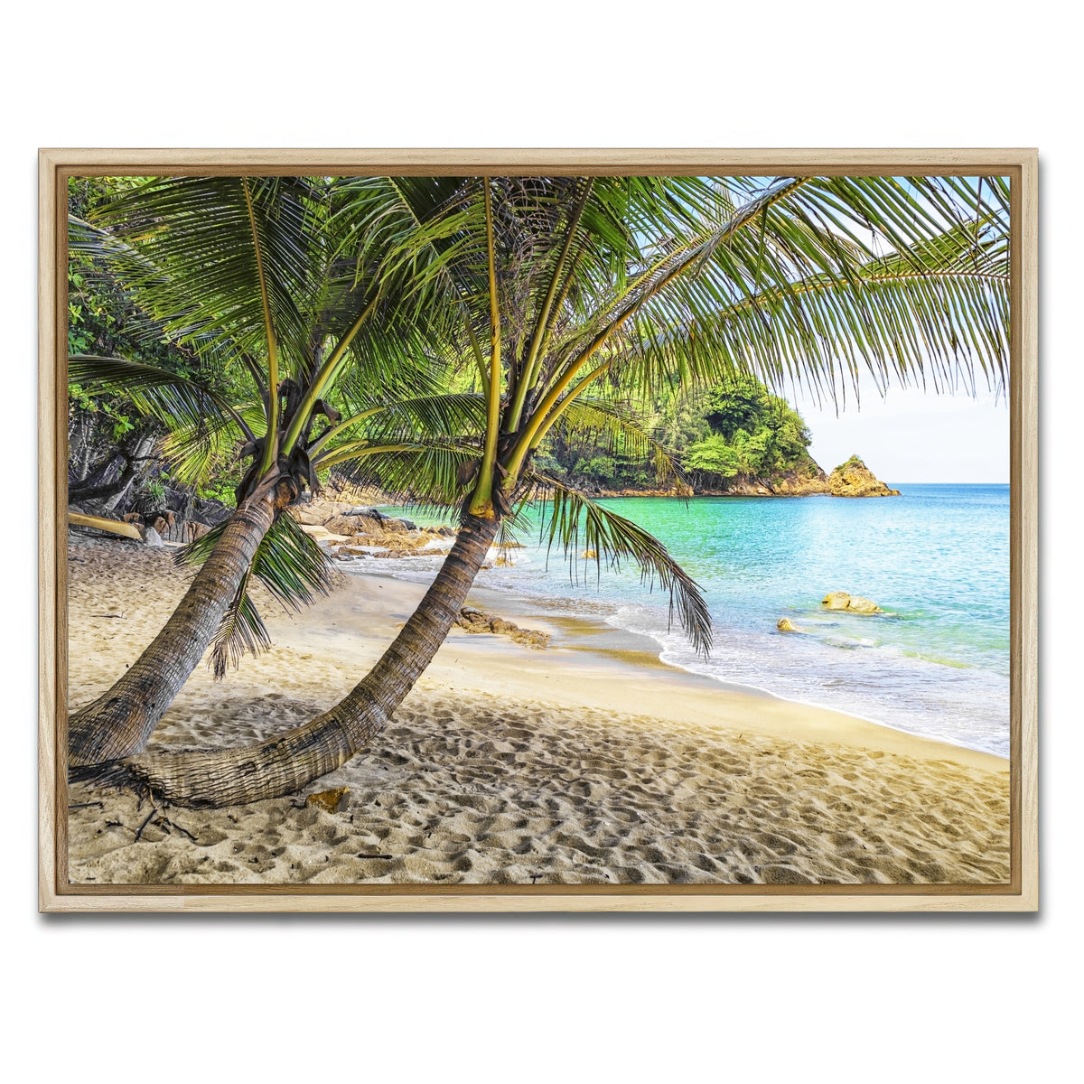 AUTO-MOCKUP WHITE | Banana Beach | 1 Piece | Natural Framed Canvas | group=4x3