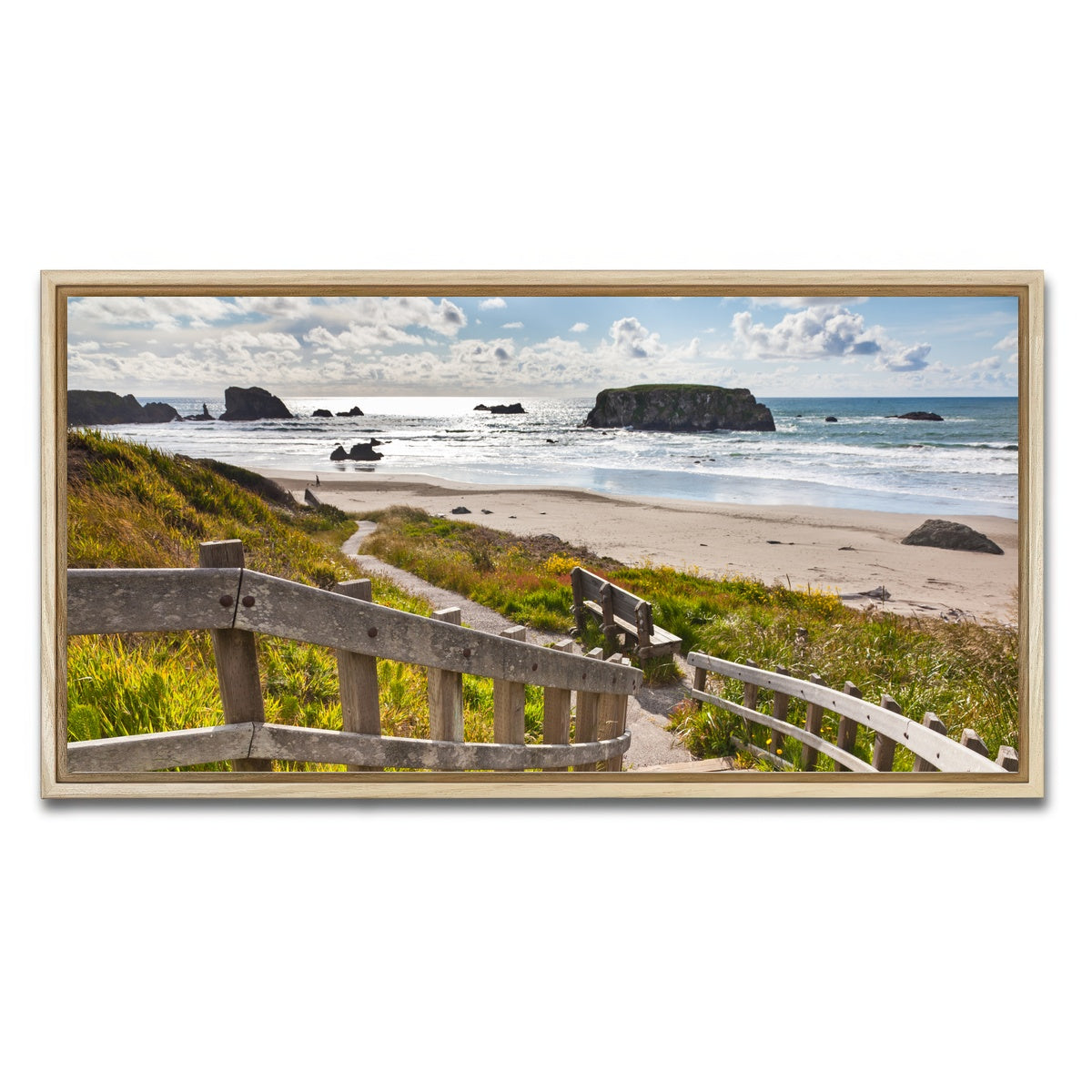 AUTO-MOCKUP WHITE | Bandon Beach | 1 Piece | Natural Framed Canvas | group=2x1
