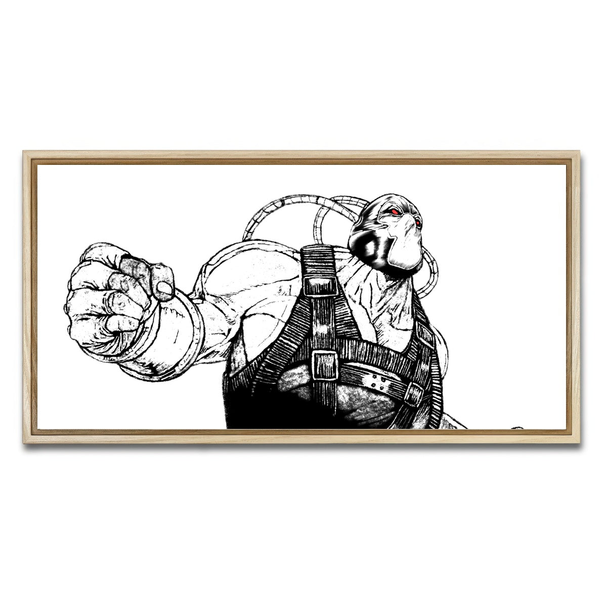 AUTO-MOCKUP WHITE | Bane Sketch | 1 Piece | Natural Framed Canvas | group=2x1