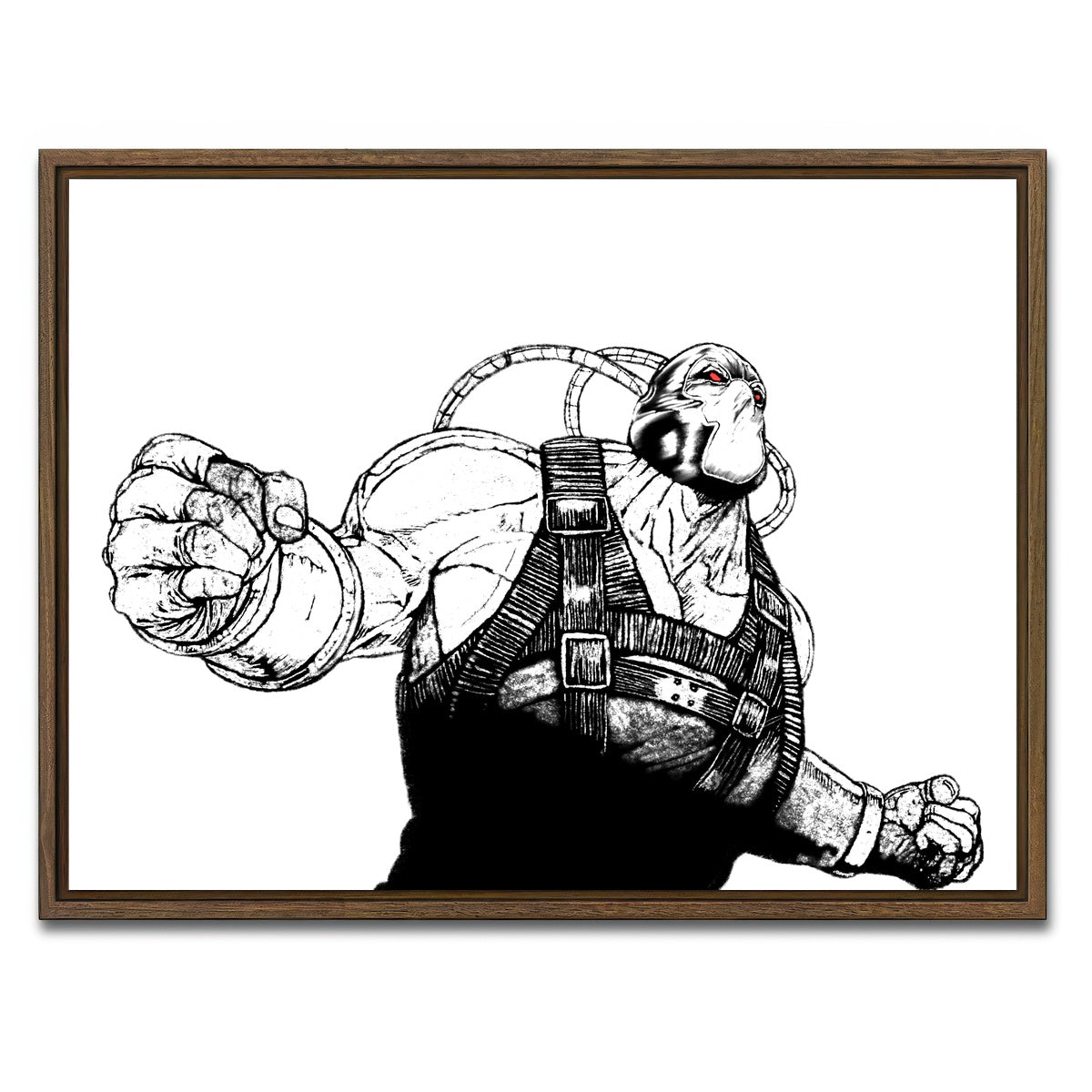 AUTO-MOCKUP WHITE | Bane Sketch | 1 Piece | Walnut Framed Canvas | group=4x3
