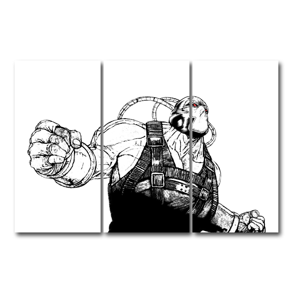 AUTO-MOCKUP WHITE | Bane Sketch | 3 Piece | Gallery Wrap Canvas | group=12x24