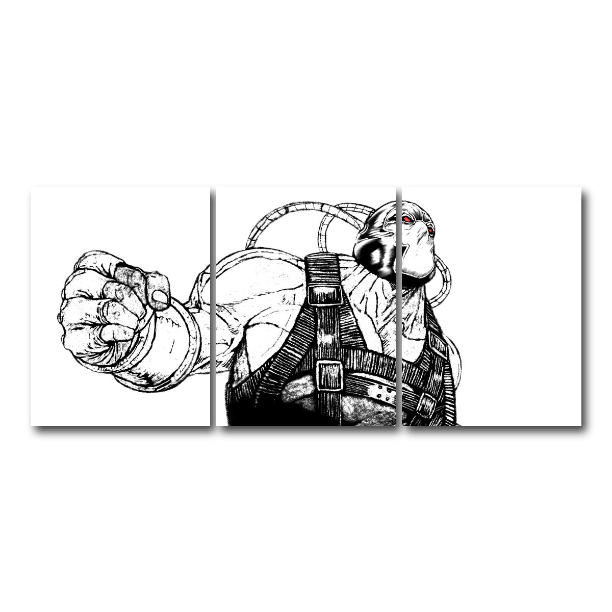 AUTO-MOCKUP WHITE | Bane Sketch | 3 Piece | Gallery Wrap Canvas | group=18x24