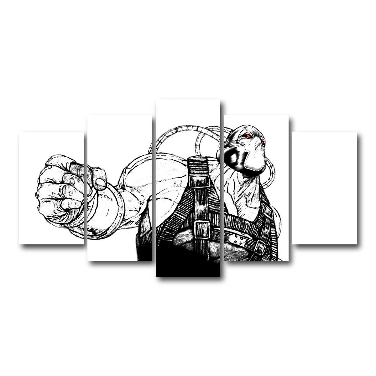 AUTO-MOCKUP WHITE | Bane Sketch | 5 Piece | Gallery Wrap Canvas | group=5_normal