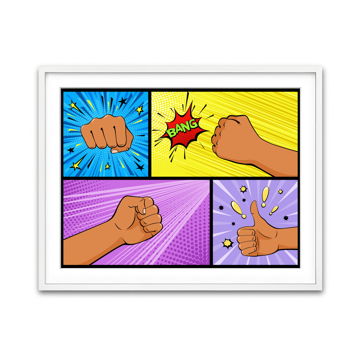 Framed Print 4x3 White