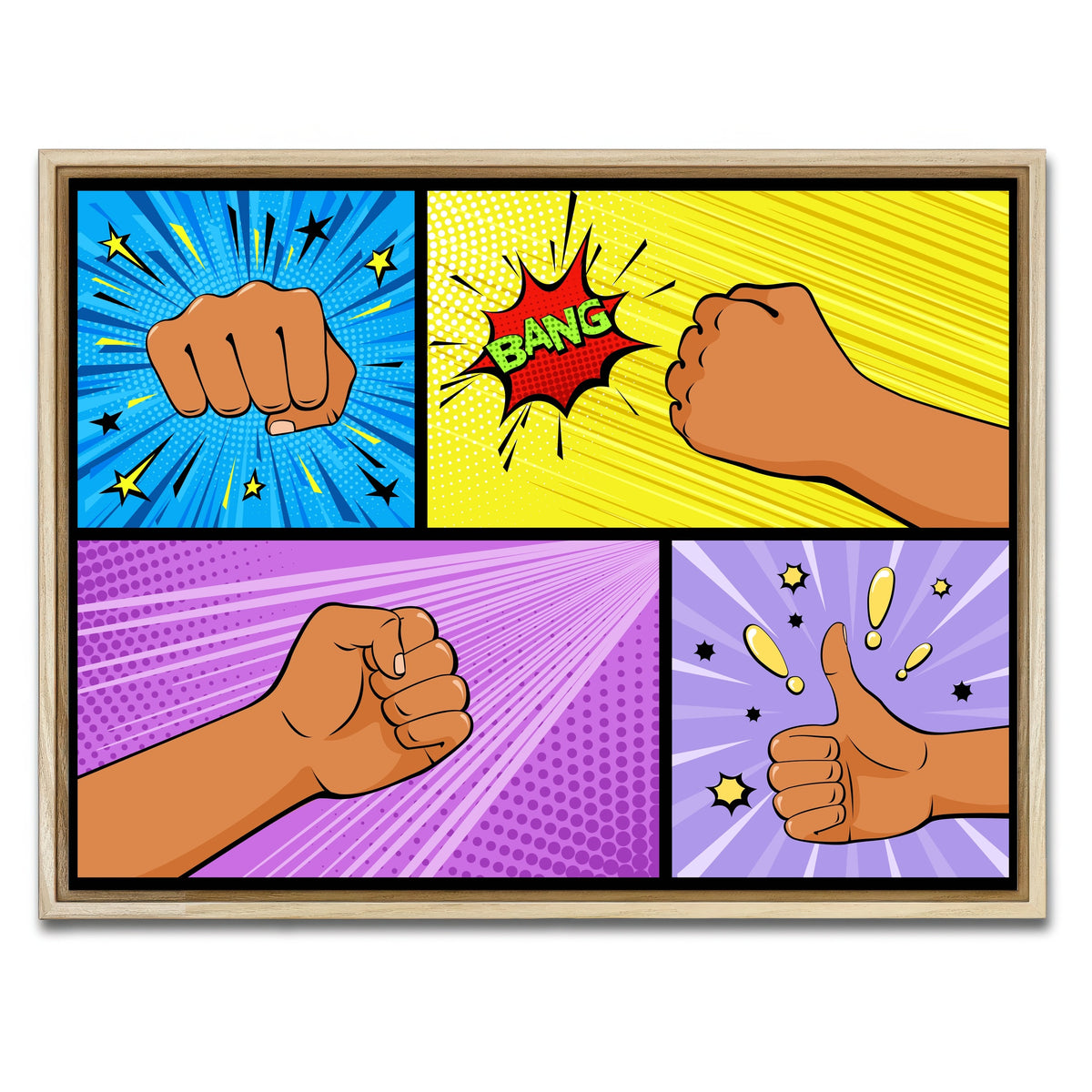 AUTO-MOCKUP WHITE | Bang | 1 Piece | Natural Framed Canvas | group=4x3