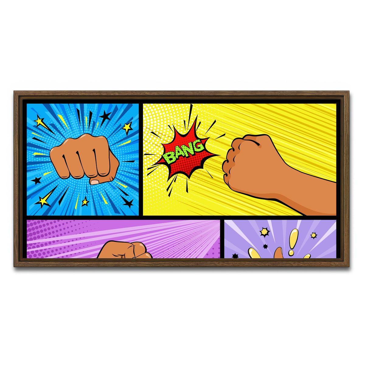 AUTO-MOCKUP WHITE | Bang | 1 Piece | Walnut Framed Canvas | group=2x1