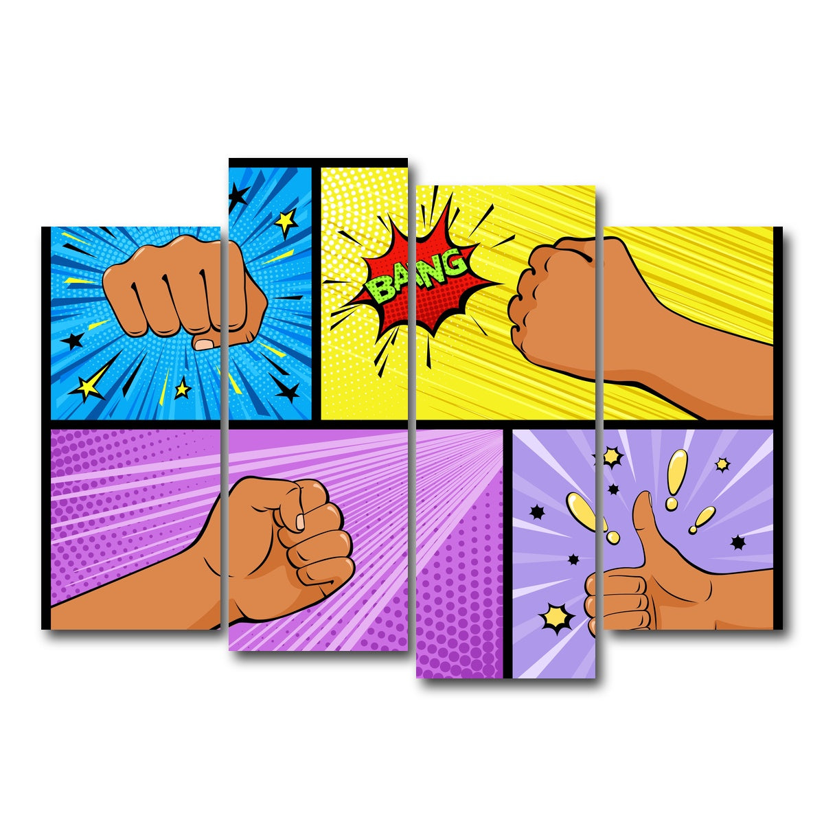 AUTO-MOCKUP WHITE | Bang | 4 Piece | Gallery Wrap Canvas | group=4_normal