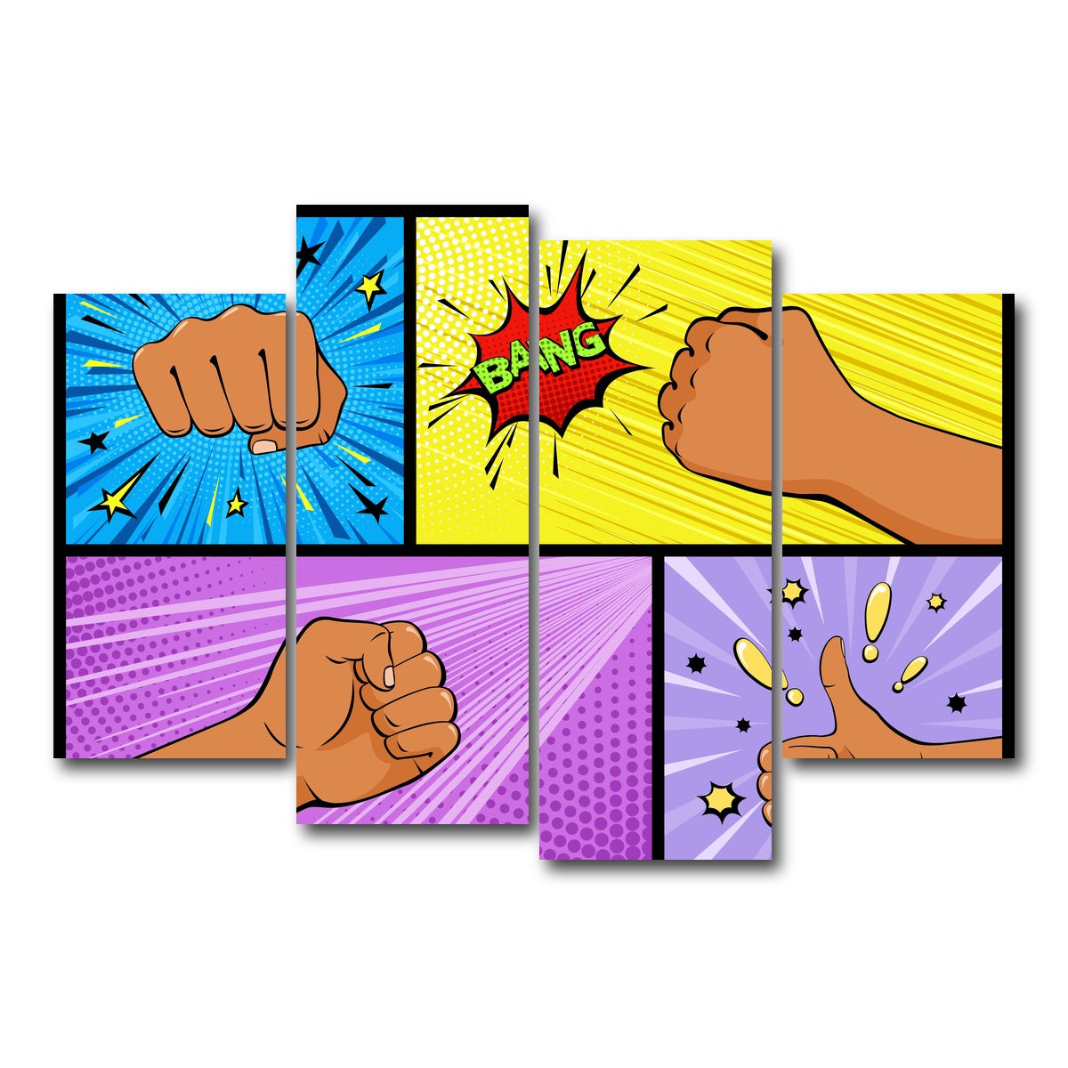 AUTO-MOCKUP WHITE | Bang | 4 Piece | Gallery Wrap Canvas | group=4_short