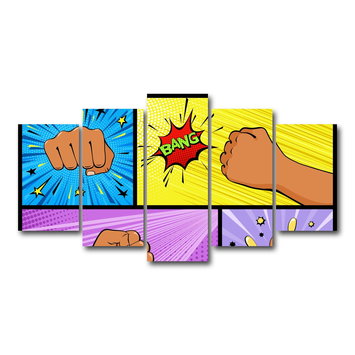 AUTO-MOCKUP WHITE | Bang | 5 Piece | Gallery Wrap Canvas | group=5_normal