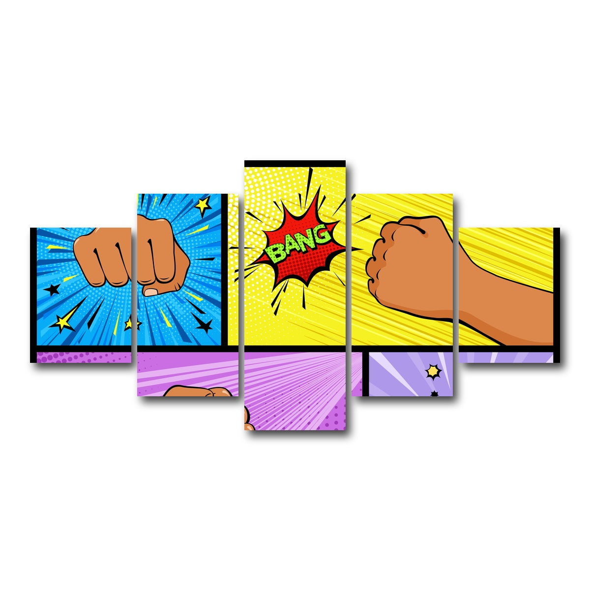 AUTO-MOCKUP WHITE | Bang | 5 Piece | Gallery Wrap Canvas | group=5_short