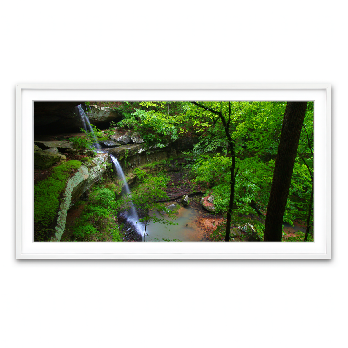 Framed Print 2x1 White