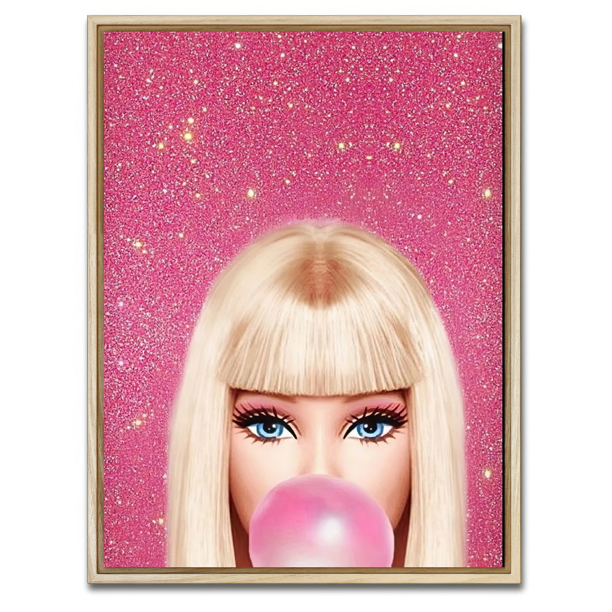 AUTO-MOCKUP WHITE | Barbie Bubble | 1 Piece | Natural Framed Canvas | group=3x4