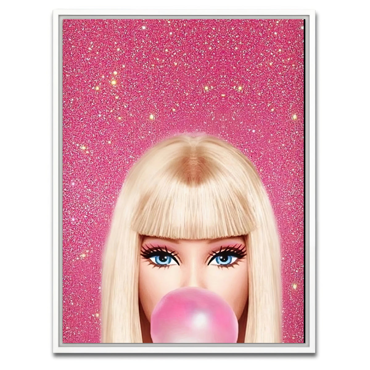 AUTO-MOCKUP WHITE | Barbie Bubble | 1 Piece | White Framed Canvas | group=3x4