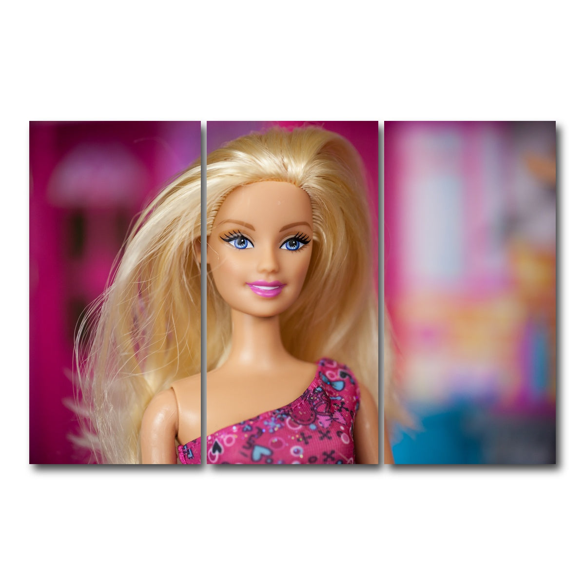 AUTO-MOCKUP WHITE | Barbie Doll | 3 Piece | Gallery Wrap Canvas | group=12x24