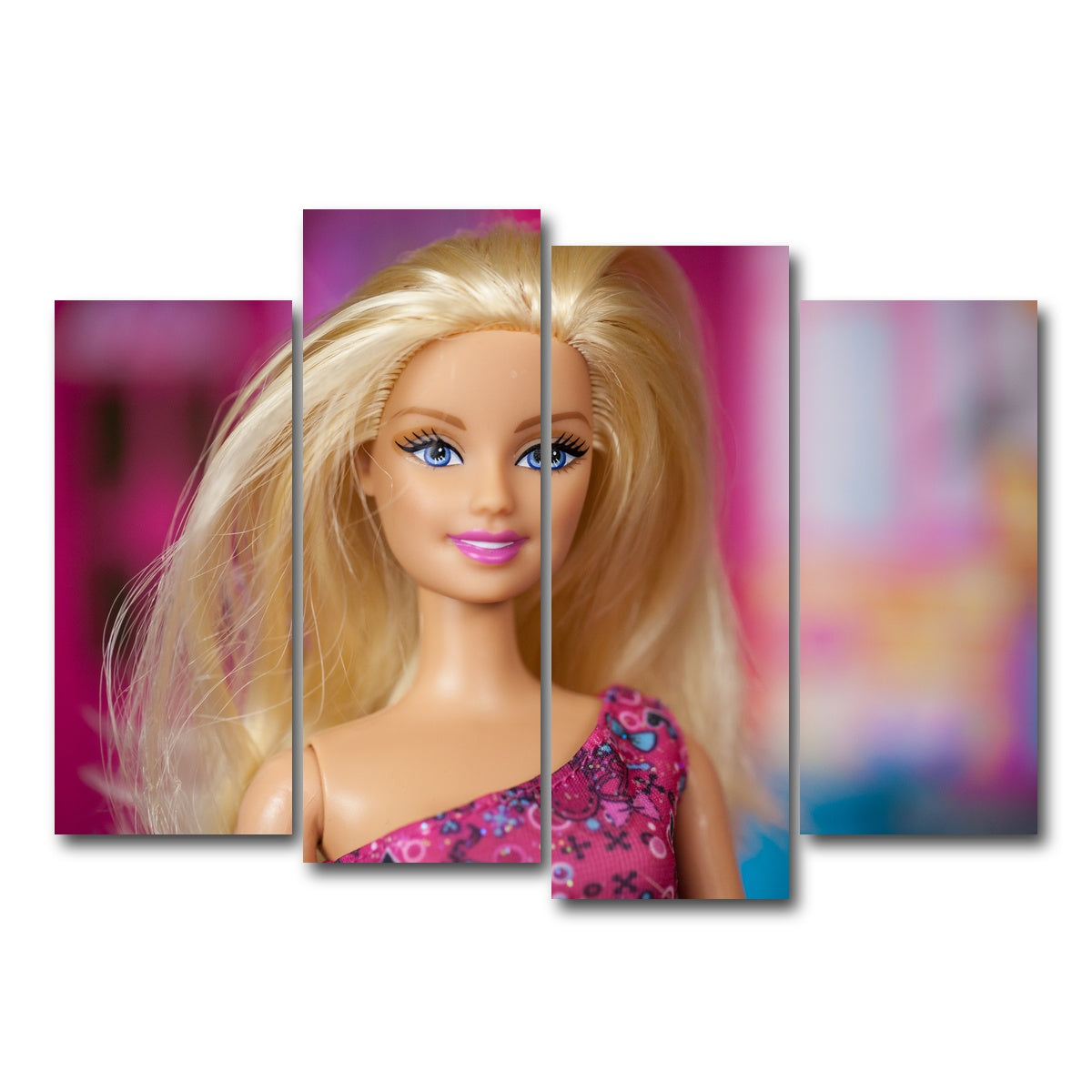 AUTO-MOCKUP WHITE | Barbie Doll | 4 Piece | Gallery Wrap Canvas | group=4_normal