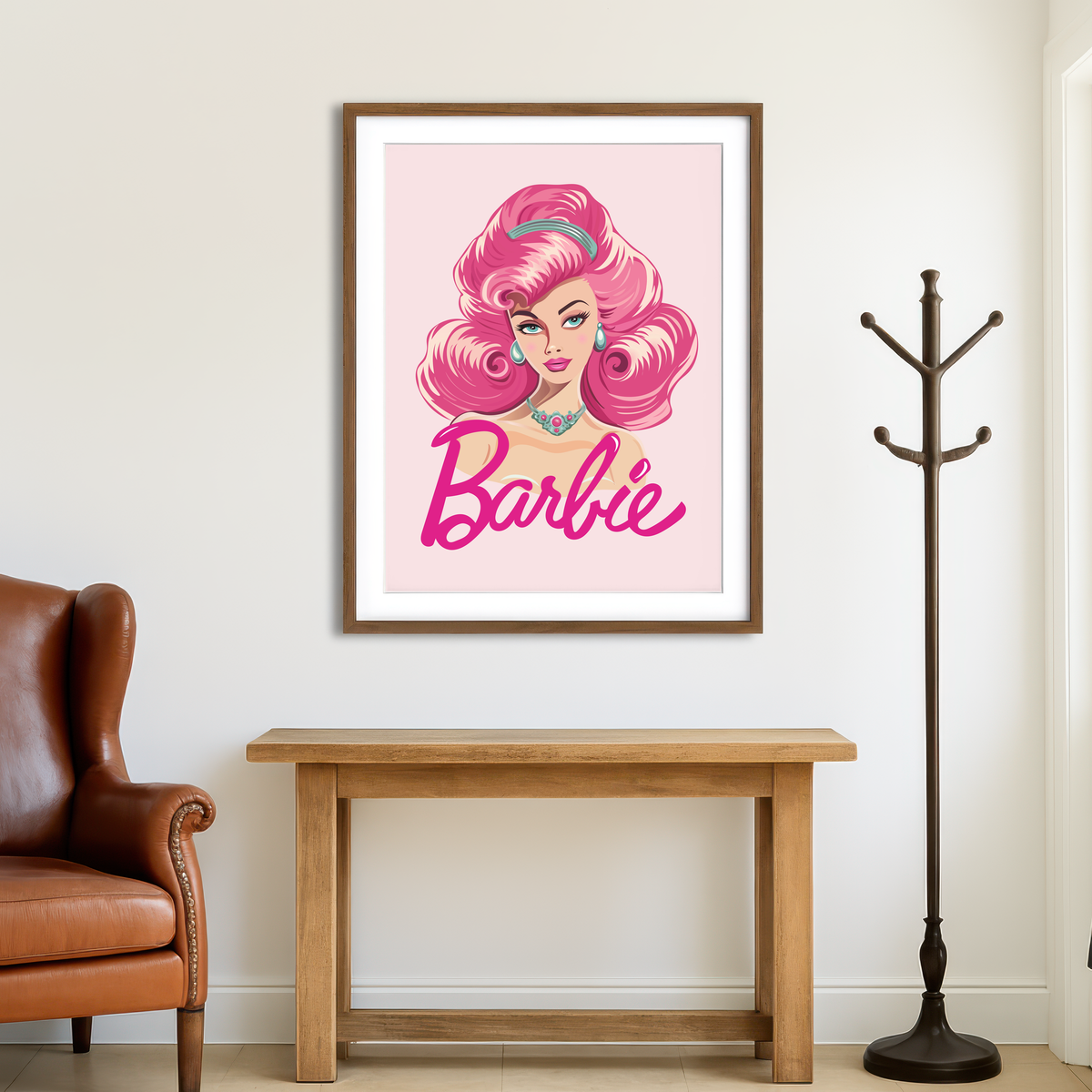 AUTO-MOCKUP ROOM | Barbie Portrait Wall Art