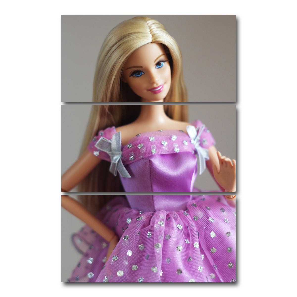 AUTO-MOCKUP WHITE | Barbie Purple | 3 Piece | Gallery Wrap Canvas | group=12x24_stacked
