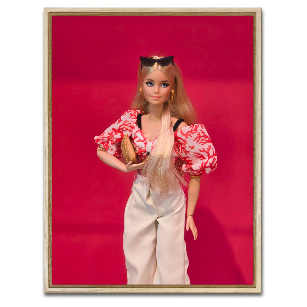 AUTO-MOCKUP WHITE | Barbie Red | 1 Piece | Natural Framed Canvas | group=3x4