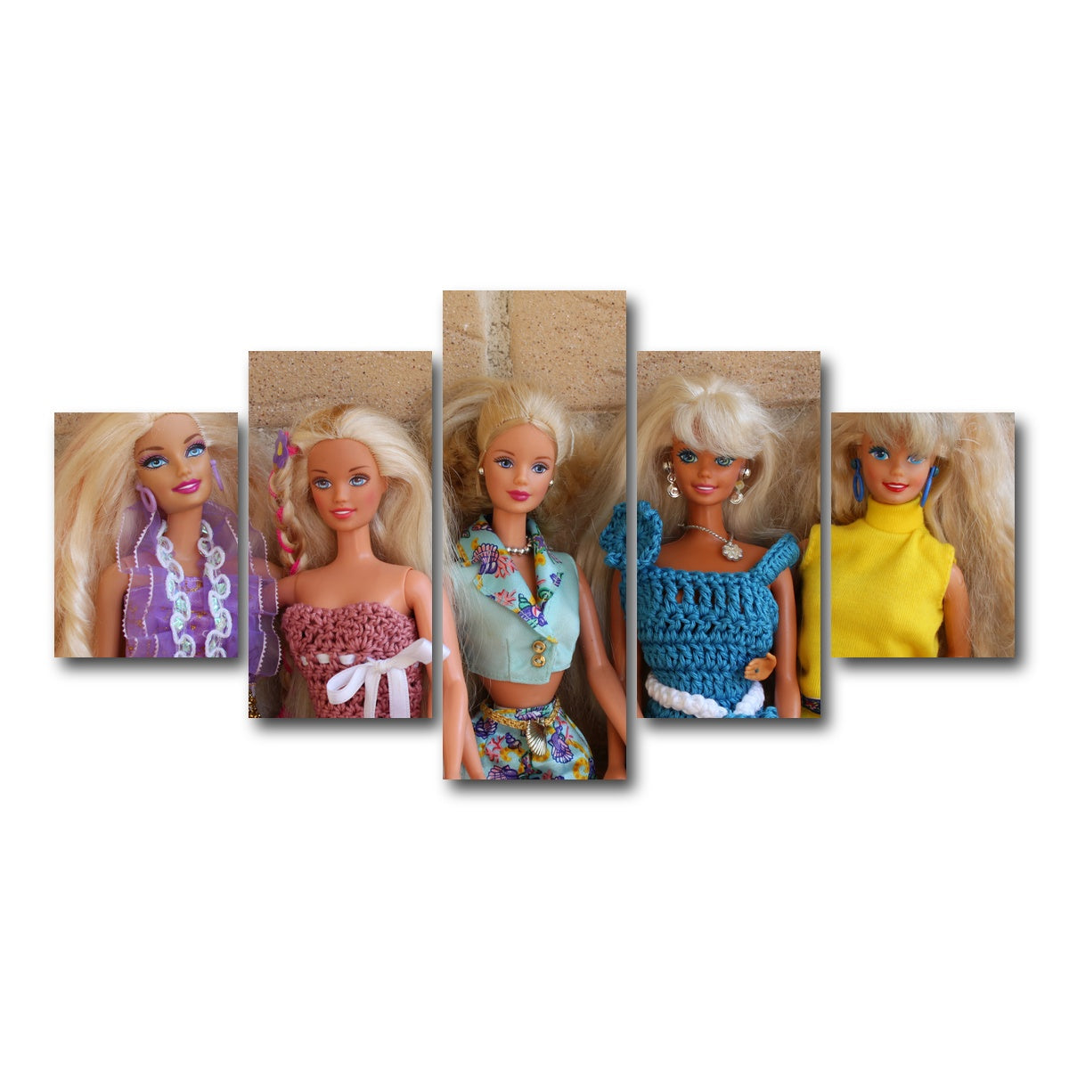 AUTO-MOCKUP WHITE | Barbie Vintage Wear | 5 Piece | Gallery Wrap Canvas | group=5_short