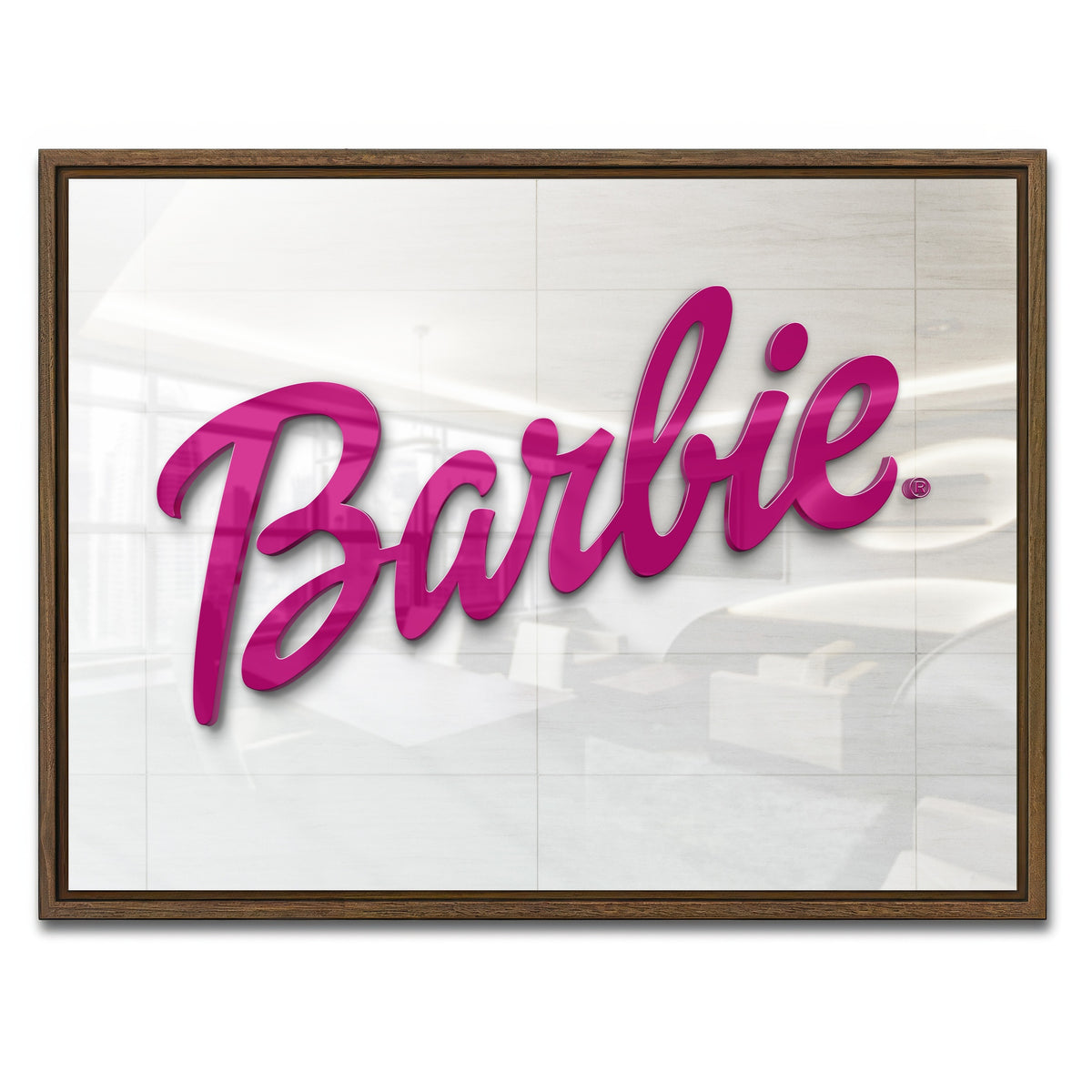 AUTO-MOCKUP WHITE | Barbie | 1 Piece | Walnut Framed Canvas | group=4x3