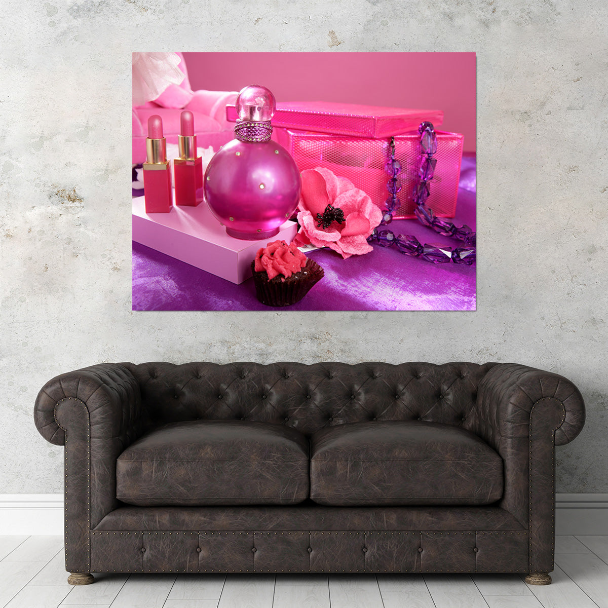 Barbie Style Makeup Vanity Wall Art