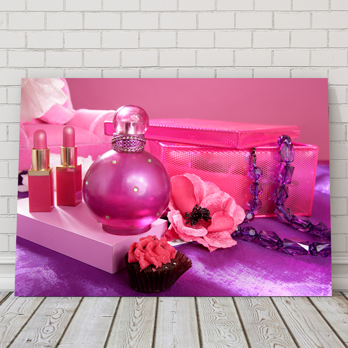 Barbie Style Makeup Vanity Wall Art