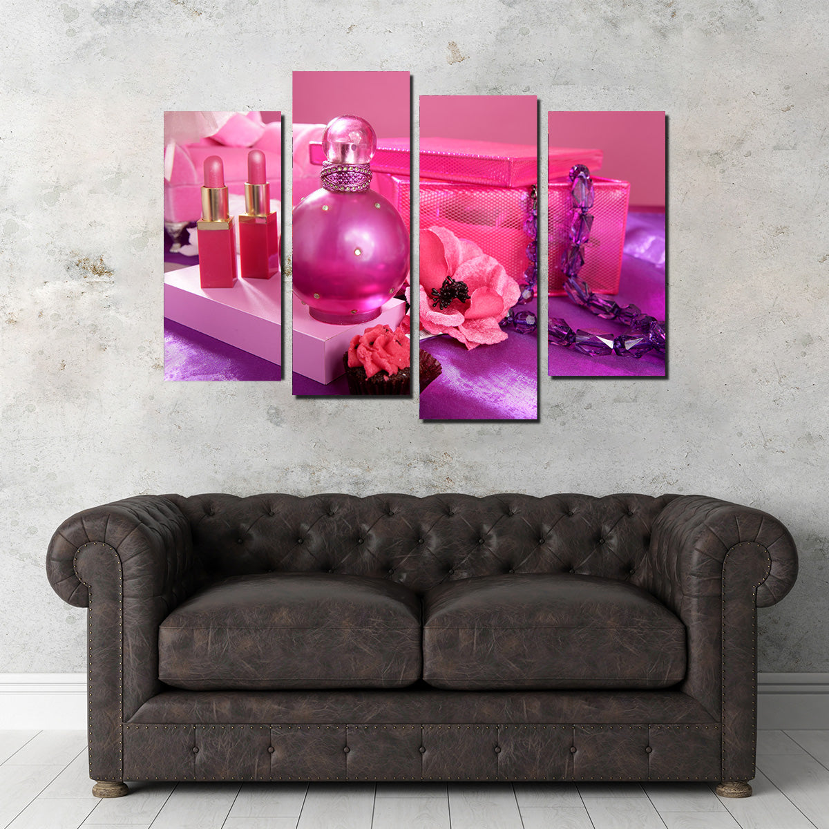 Barbie Style Makeup Vanity Wall Art
