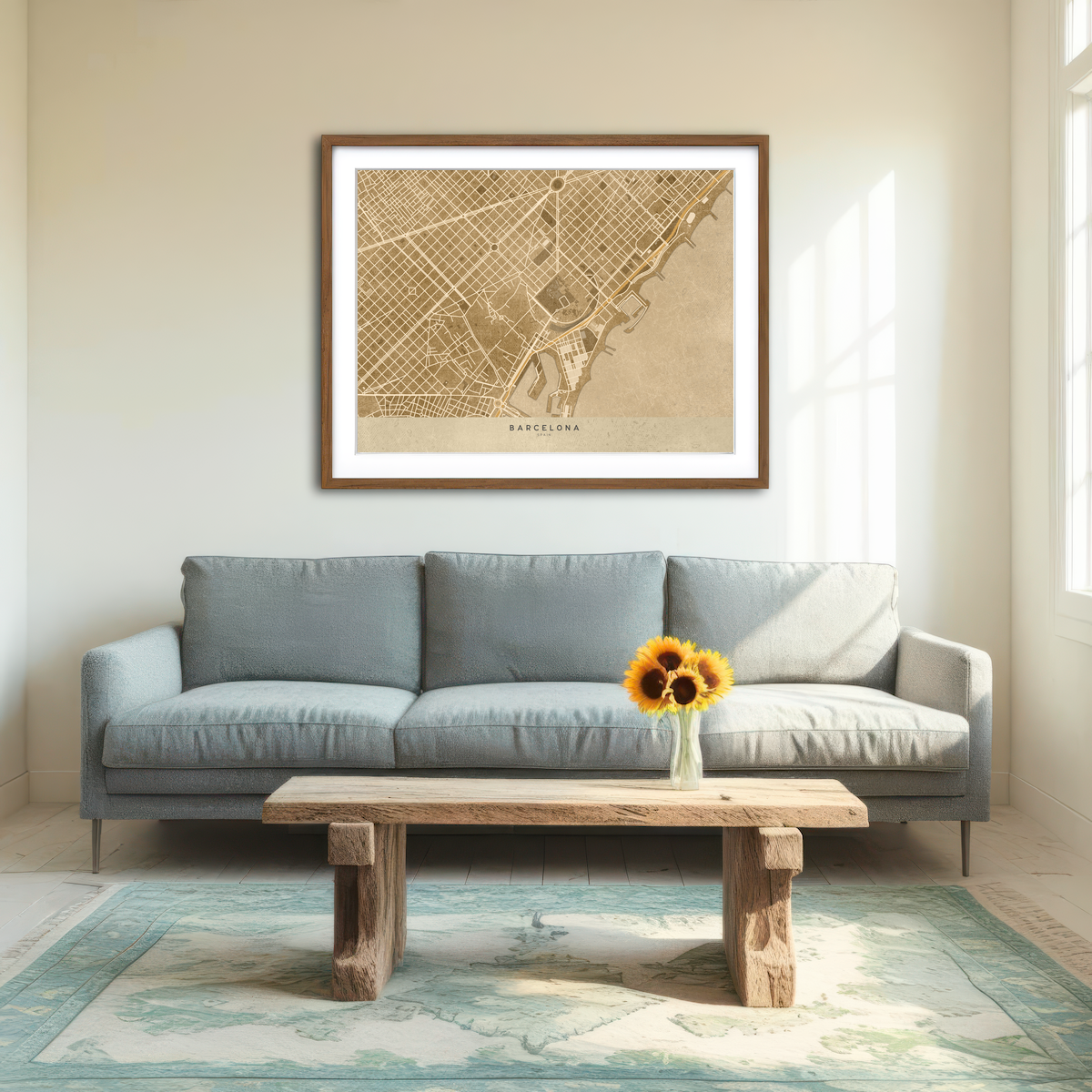 AUTO-MOCKUP ROOM | Barcelona Wall Art