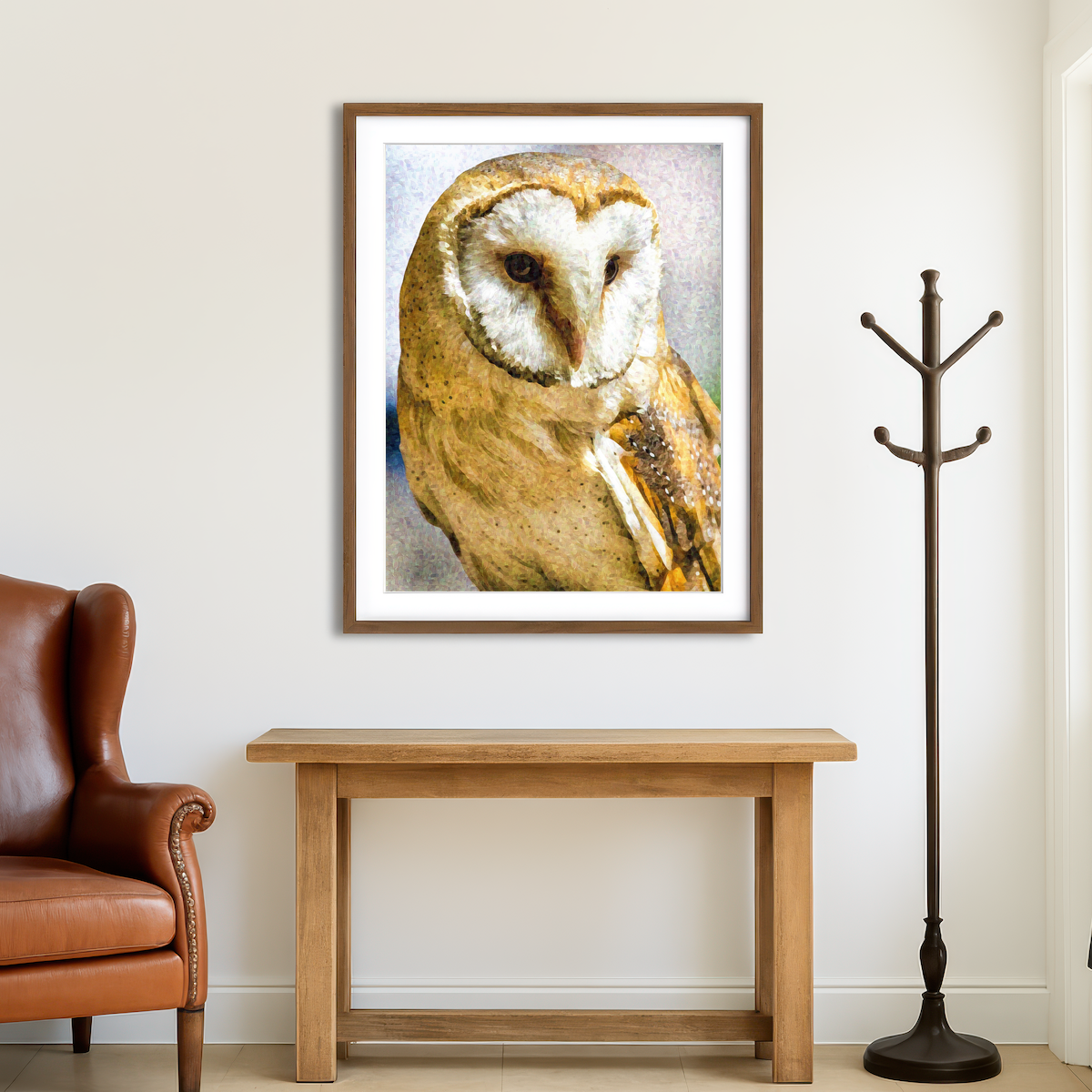 AUTO-MOCKUP ROOM | Barn Owl Wall Art
