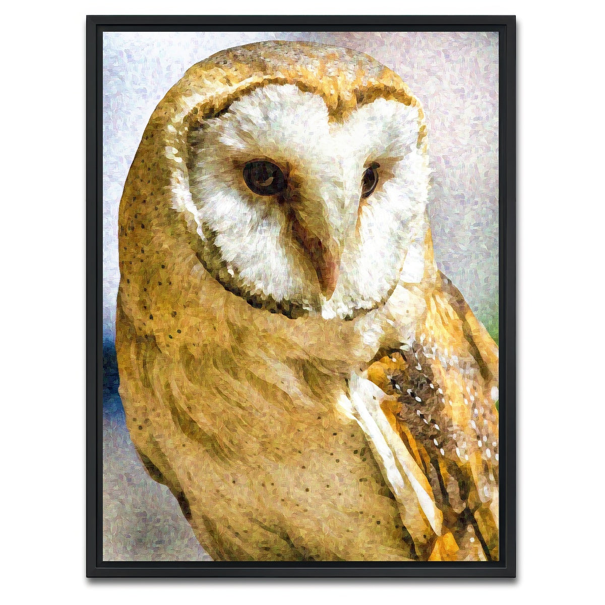 AUTO-MOCKUP WHITE | Barn Owl | 1 Piece | Black Framed Canvas | group=3x4