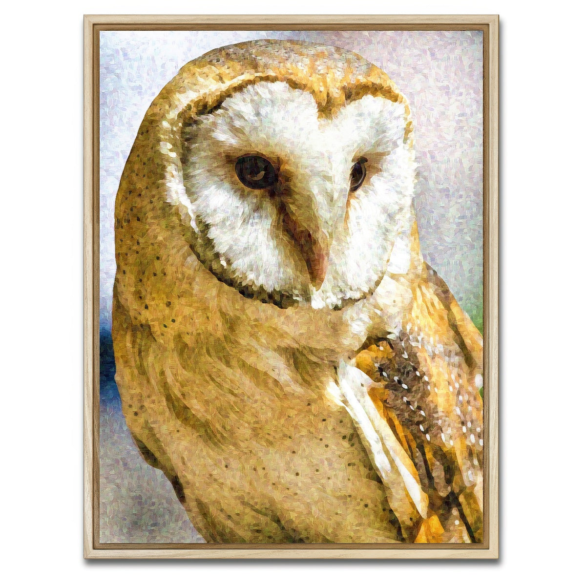 AUTO-MOCKUP WHITE | Barn Owl | 1 Piece | Natural Framed Canvas | group=3x4