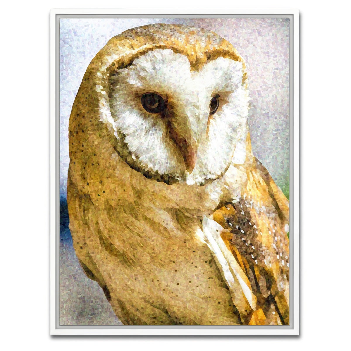 AUTO-MOCKUP WHITE | Barn Owl | 1 Piece | White Framed Canvas | group=3x4
