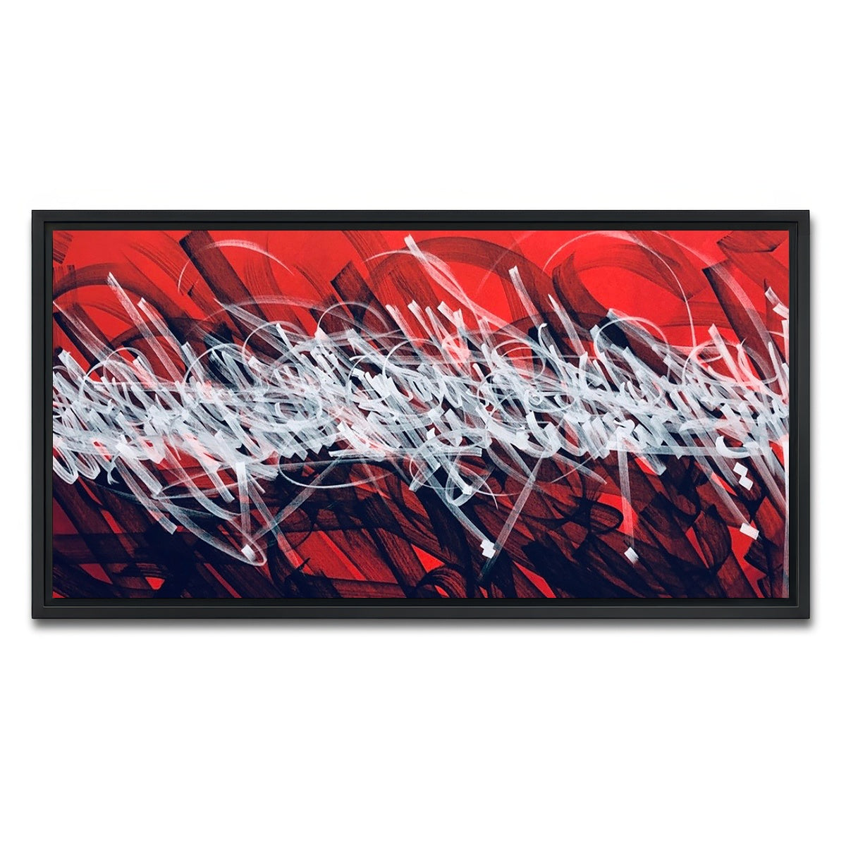 AUTO-MOCKUP WHITE | Bash Red | 1 Piece | Black Framed Canvas | group=2x1