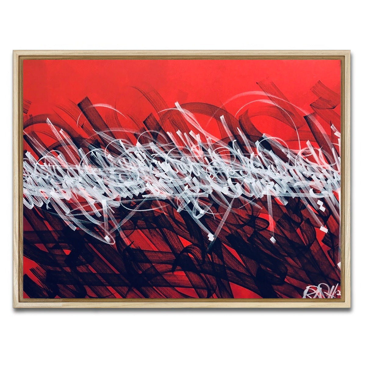 AUTO-MOCKUP WHITE | Bash Red | 1 Piece | Natural Framed Canvas | group=4x3