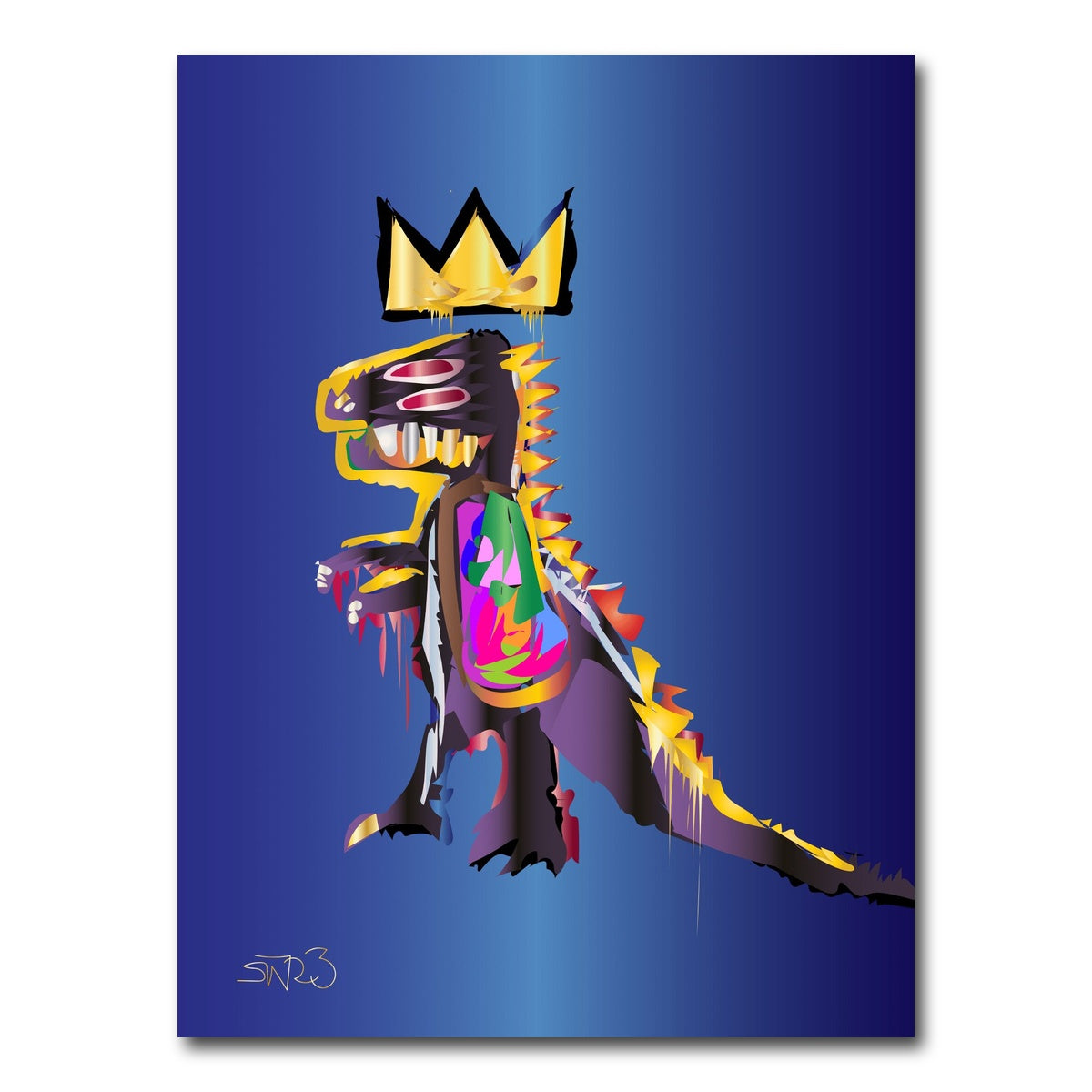 AUTO-MOCKUP WHITE | Basquiat Dinosaur | 1 Piece | Gallery Wrap Canvas | group=3x4