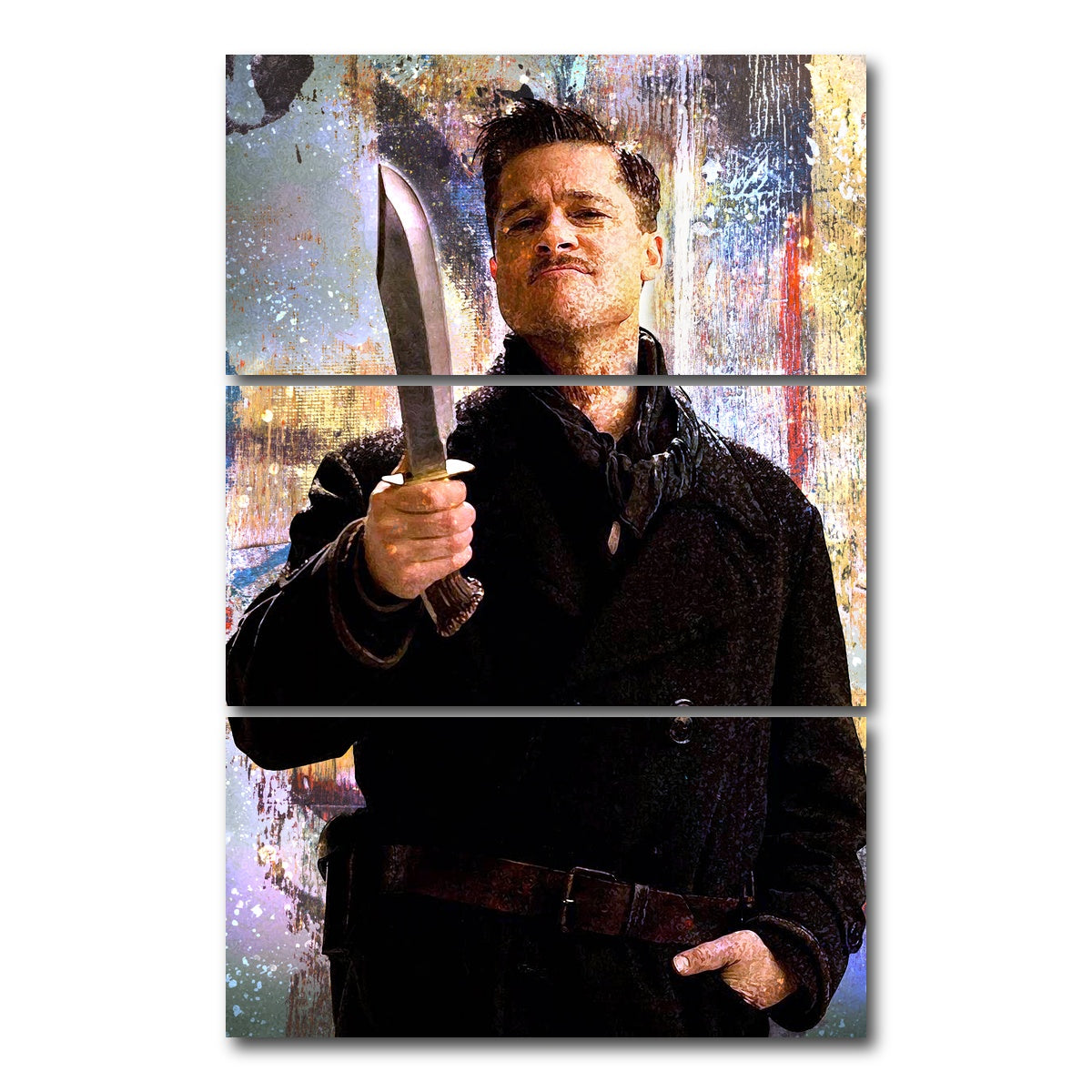 AUTO-MOCKUP WHITE | Basterds | 3 Piece | Gallery Wrap Canvas | group=12x24_stacked