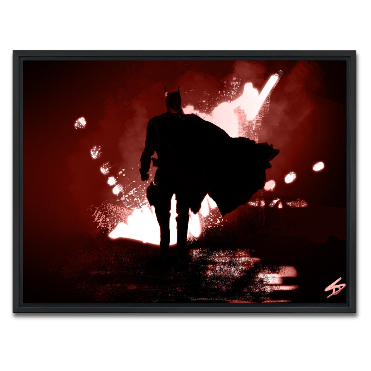 AUTO-MOCKUP WHITE | Bat Man's Vengeance | 1 Piece | Black Framed Canvas | group=4x3