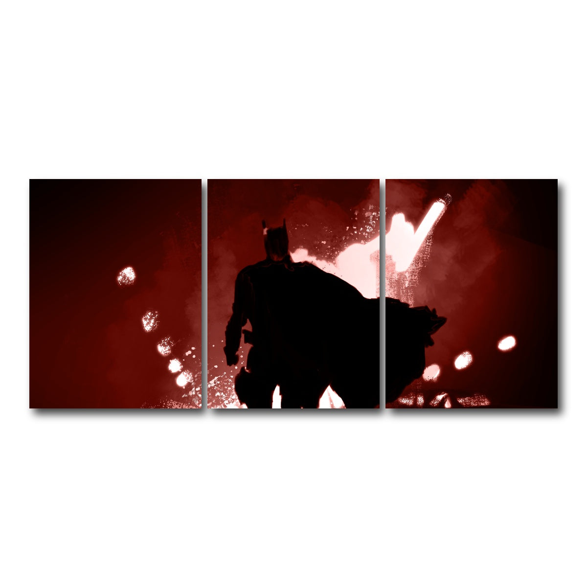 AUTO-MOCKUP WHITE | Bat Man's Vengeance | 3 Piece | Gallery Wrap Canvas | group=18x24