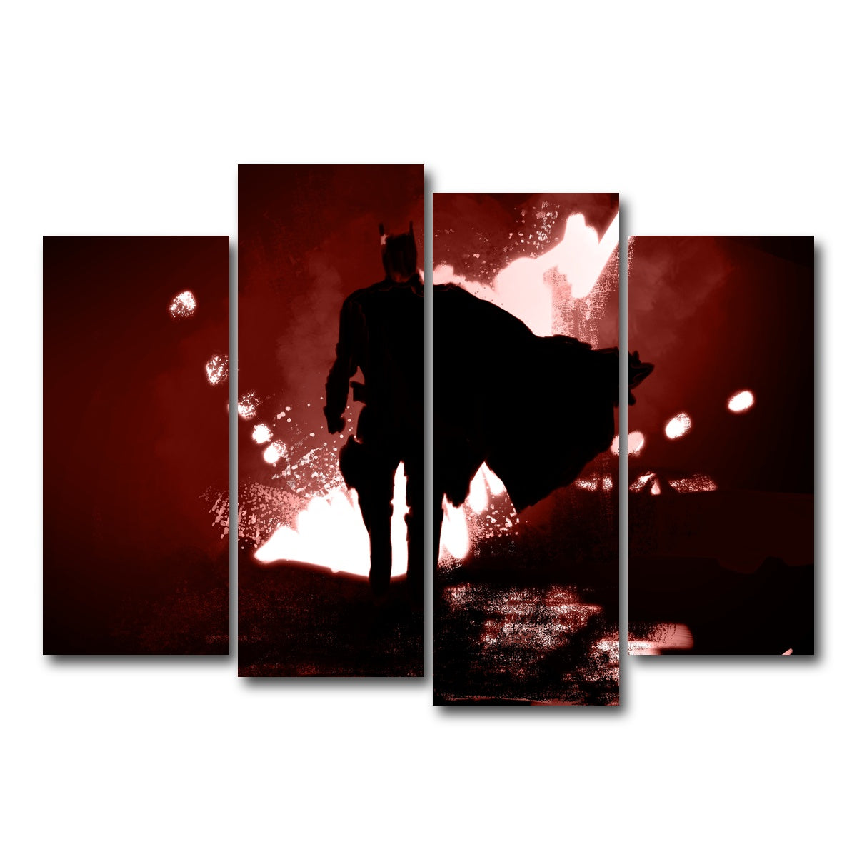 AUTO-MOCKUP WHITE | Bat Man's Vengeance | 4 Piece | Gallery Wrap Canvas | group=4_normal