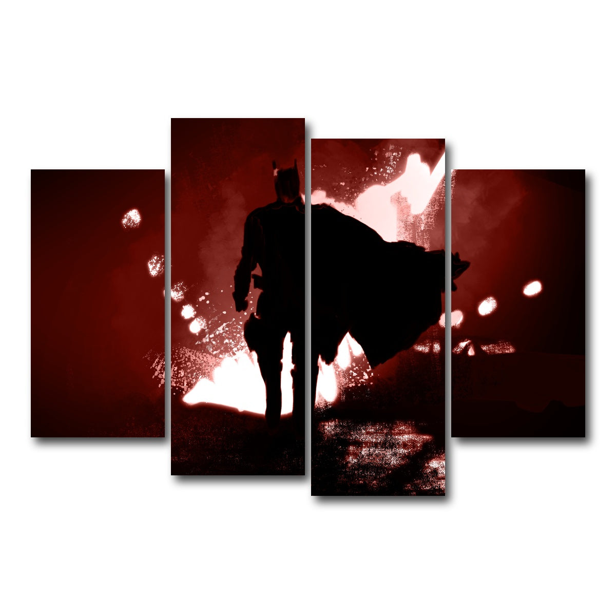 AUTO-MOCKUP WHITE | Bat Man's Vengeance | 4 Piece | Gallery Wrap Canvas | group=4_short