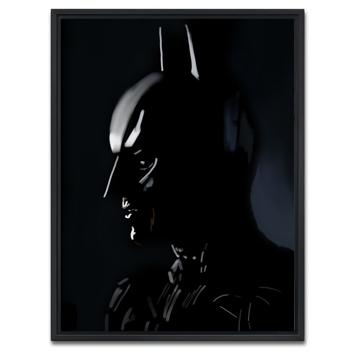 AUTO-MOCKUP WHITE | Batman In Silhouette | 1 Piece | Black Framed Canvas | group=3x4