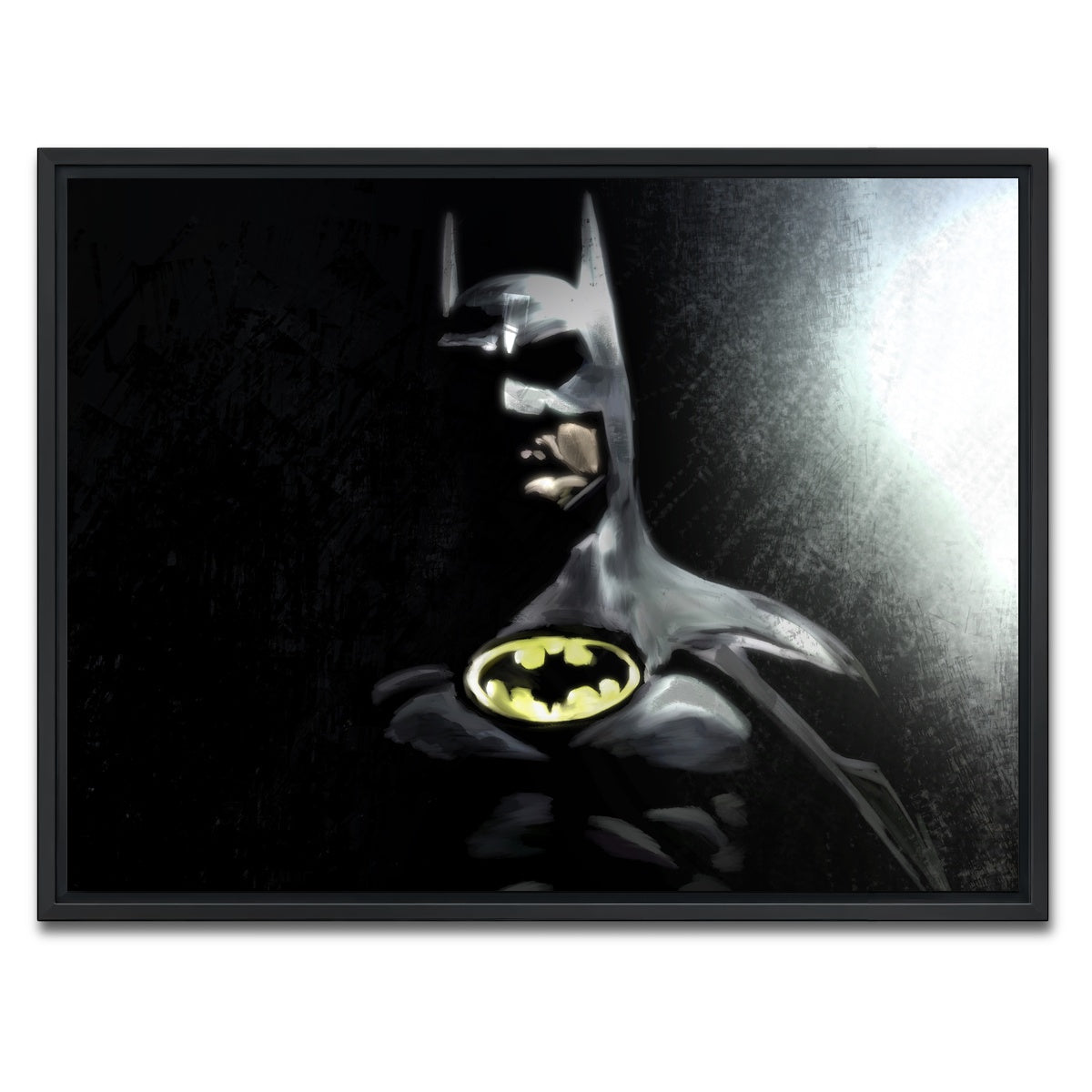 AUTO-MOCKUP WHITE | Batman In The Light | 1 Piece | Black Framed Canvas | group=4x3