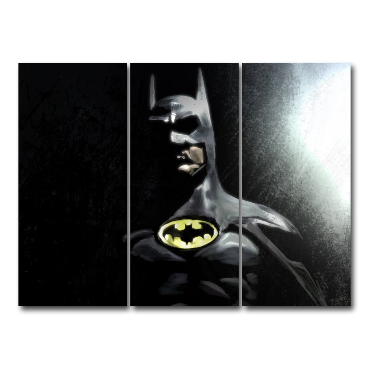 AUTO-MOCKUP WHITE | Batman In The Light | 3 Piece | Gallery Wrap Canvas | group=8x18
