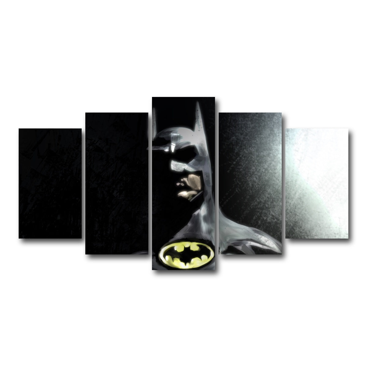 AUTO-MOCKUP WHITE | Batman In The Light | 5 Piece | Gallery Wrap Canvas | group=5_normal