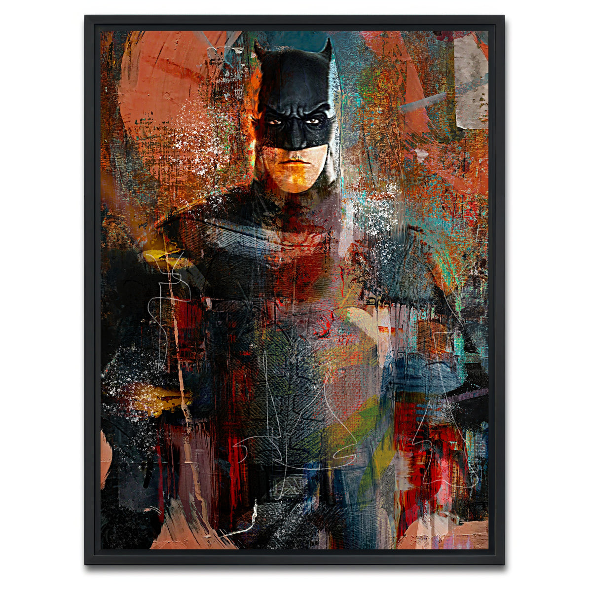 AUTO-MOCKUP WHITE | Batman art | 1 Piece | Black Framed Canvas | group=3x4