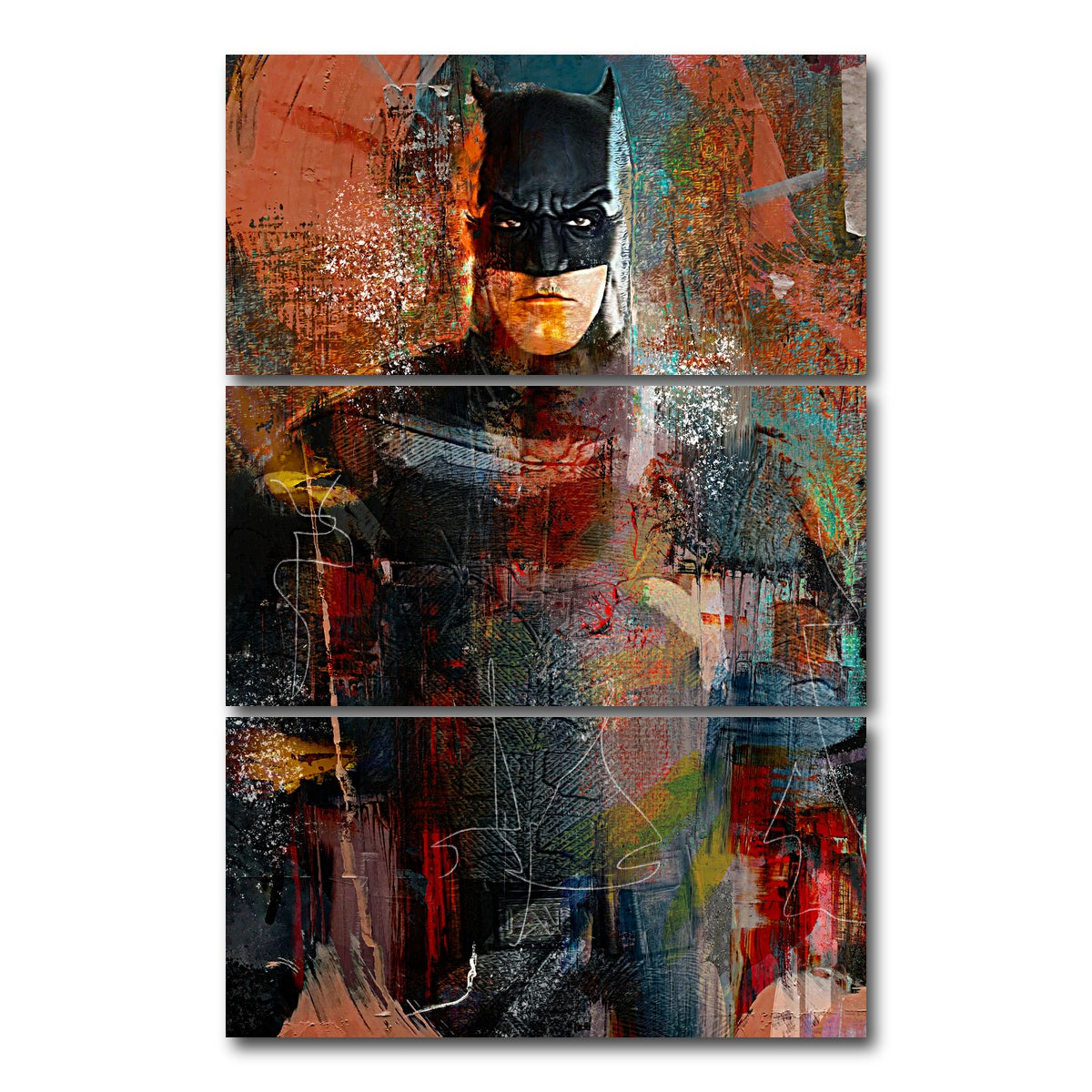 AUTO-MOCKUP WHITE | Batman art | 3 Piece | Gallery Wrap Canvas | group=12x24_stacked