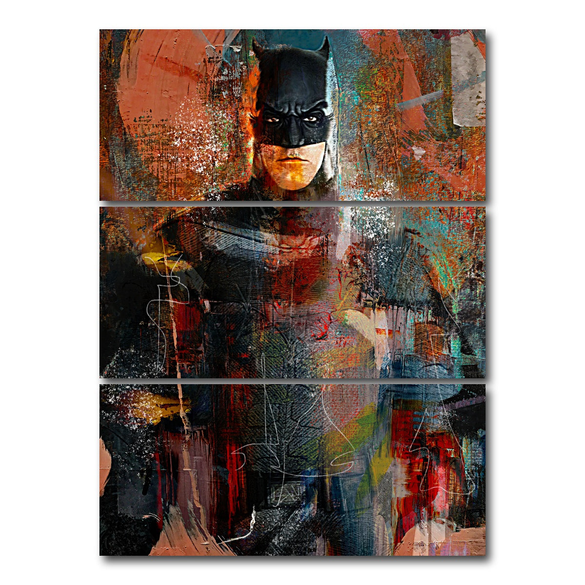 AUTO-MOCKUP WHITE | Batman art | 3 Piece | Gallery Wrap Canvas | group=8x18_stacked